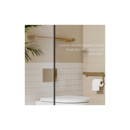 Calibre Mecca 25mm Double Towel Grab Rail 900mm Brushed Gold - NRCR2530DBG