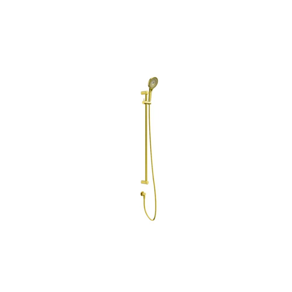 Calibre Terra 25mm Grab Rail 900mm and Adjustable Shower Rail Set Organic Brushed Brass Living (Made to Order) - RE1S90BBL