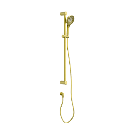 Calibre Terra 32mm 900mm Grab Rail and Adjustable Shower Set Organic Brushed Brass Living (Made to Order) - R01S90BBL