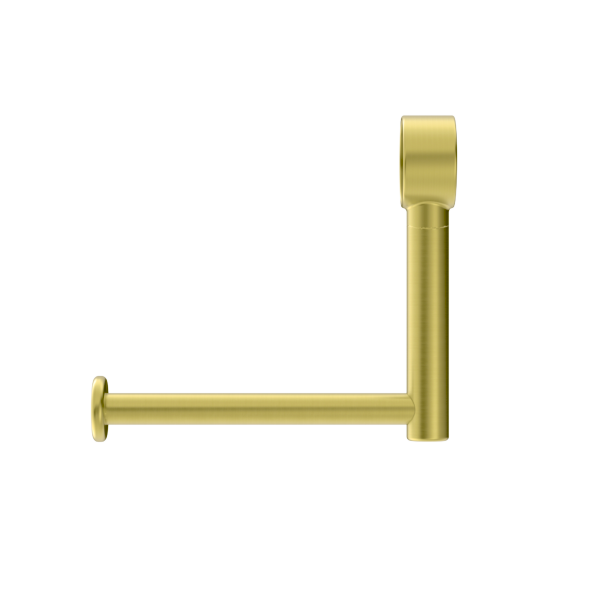 Calibre Terra Add on Toilet Roll Holder - For any 32mm Grab Rail - Organic Brushed Brass Living (Made to Order) - R01AHBBL