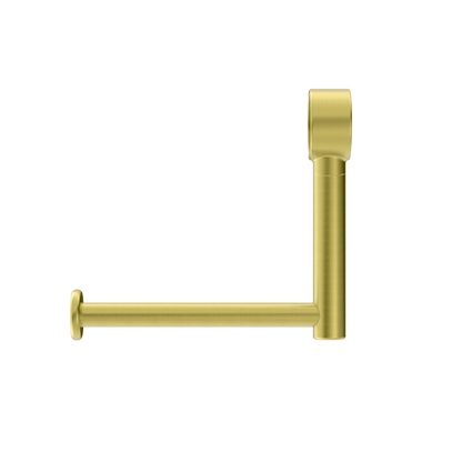 Calibre Terra Add on Toilet Roll Holder - For any 32mm Grab Rail - Organic Brushed Brass Living (Made to Order) - R01AHBBL