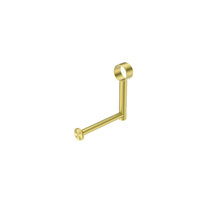 Calibre Terra Add on Toilet Roll Holder - For any 32mm Grab Rail - Organic Brushed Brass Living (Made to Order) - R01AHBBL