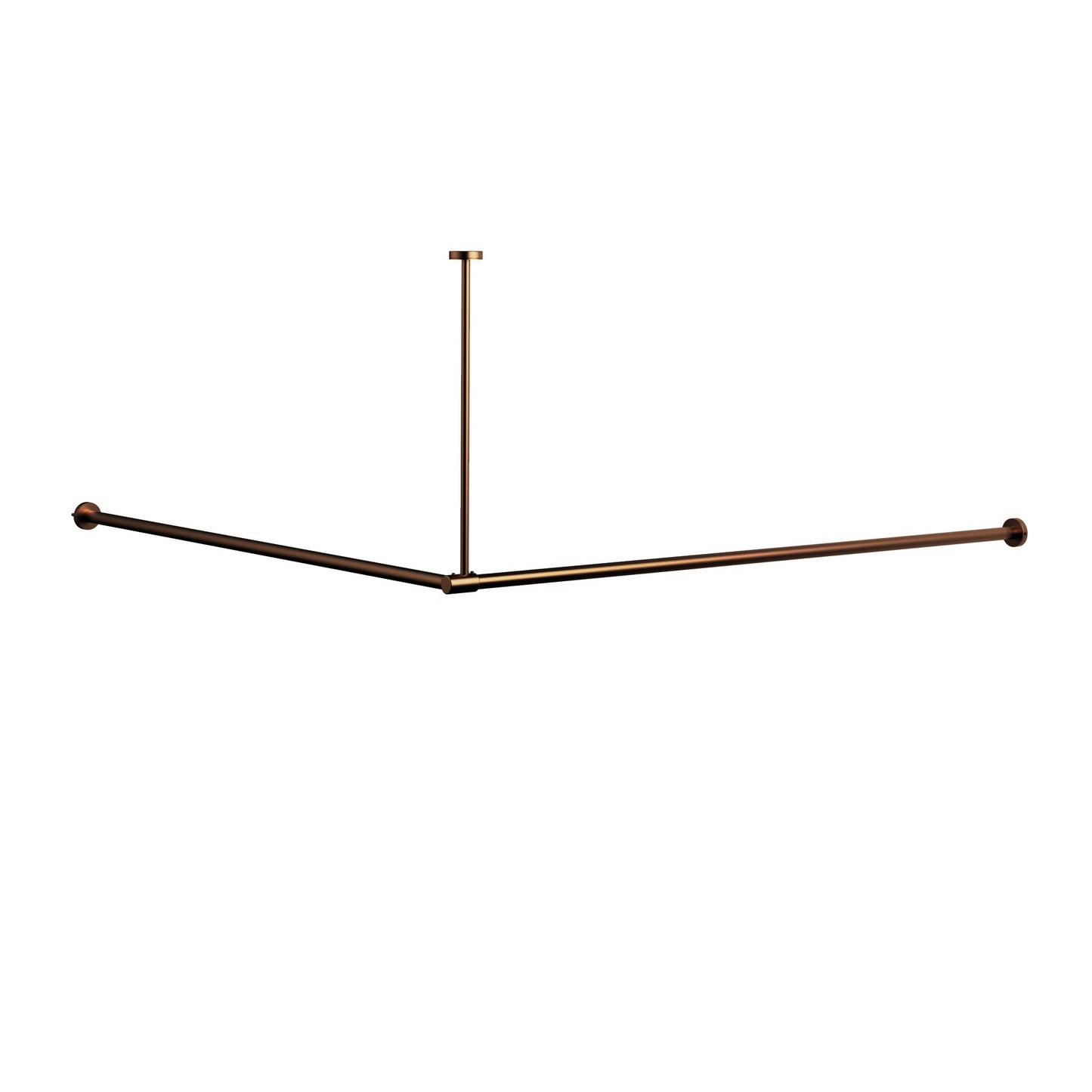 Calibre Terra Curtain Rail 1200x1200mm 90 Degree Organic Brass Aged Medium Living - RU1C12129AB