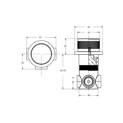 Care Robust Shower Wall Mixer Chrome - PJ-RBWM