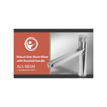 Care Robust Sink and Basin Mixer with Swivel Spout Chrome - ALS-RBSM