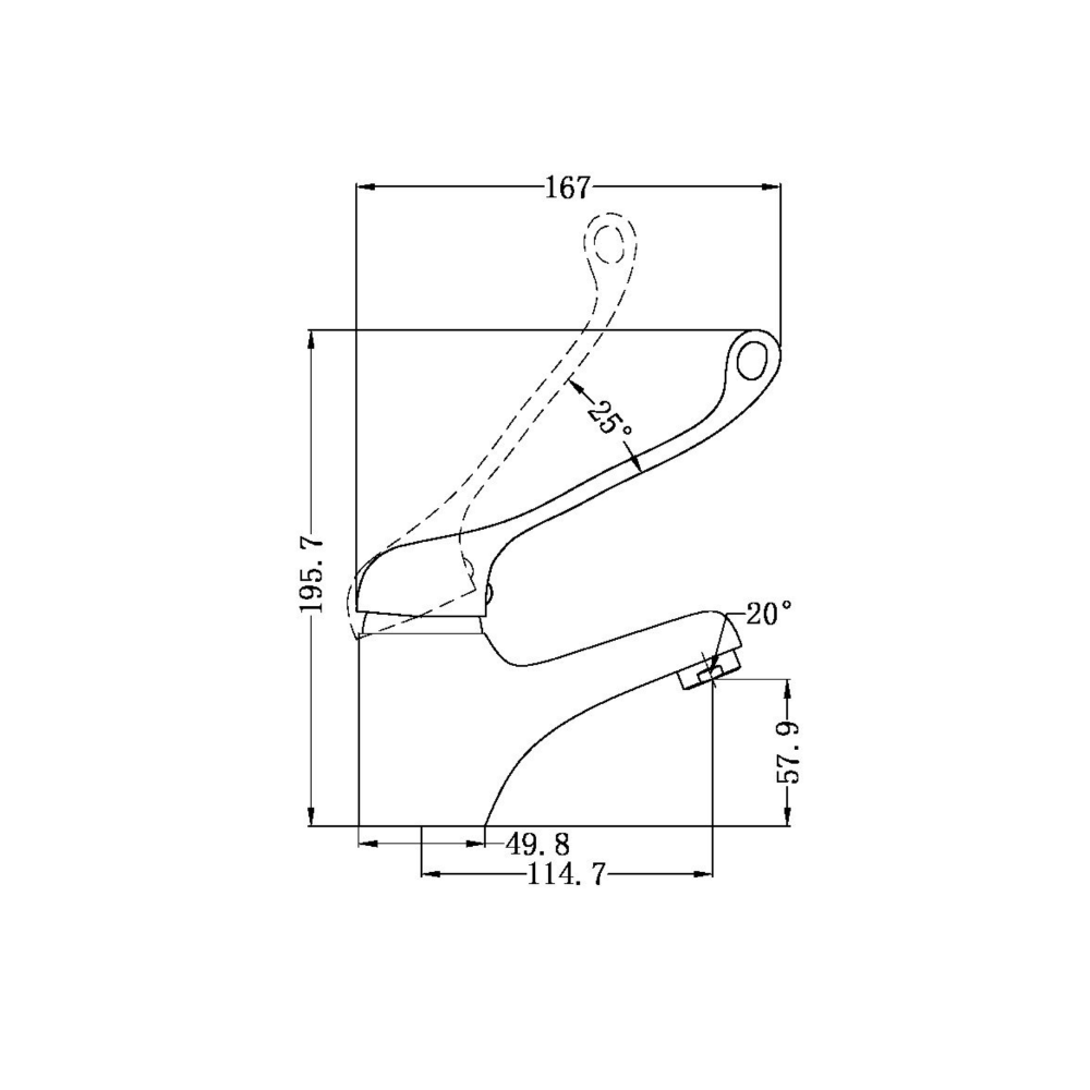 Classic Care Basin Mixer Chrome - NR110001dCH