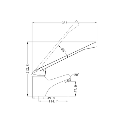 Classic Care Basin Mixer Extended Handle Chrome - NR110001eCH