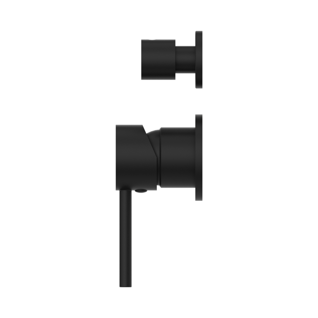 Dolce Shower Mixer With Divertor Separate Back Plate Matte Black - NR250811EMB