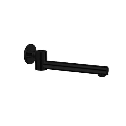 Dolce Wall Mounted Swivel Bath Spout Only Matte Black - NR202MB