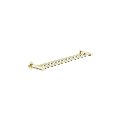 Dolce II Double Towel Rail 600mm Brushed Gold - NR2024DBG