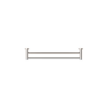 Dolce II Double Towel Rail 800mm Brushed Nickel - NR2030DBN