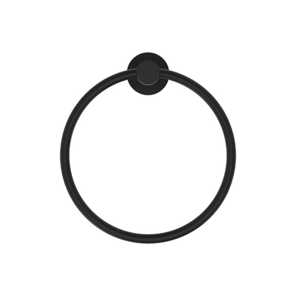 Dolce II Hand Towel Ring Matte Black - NR2080MB