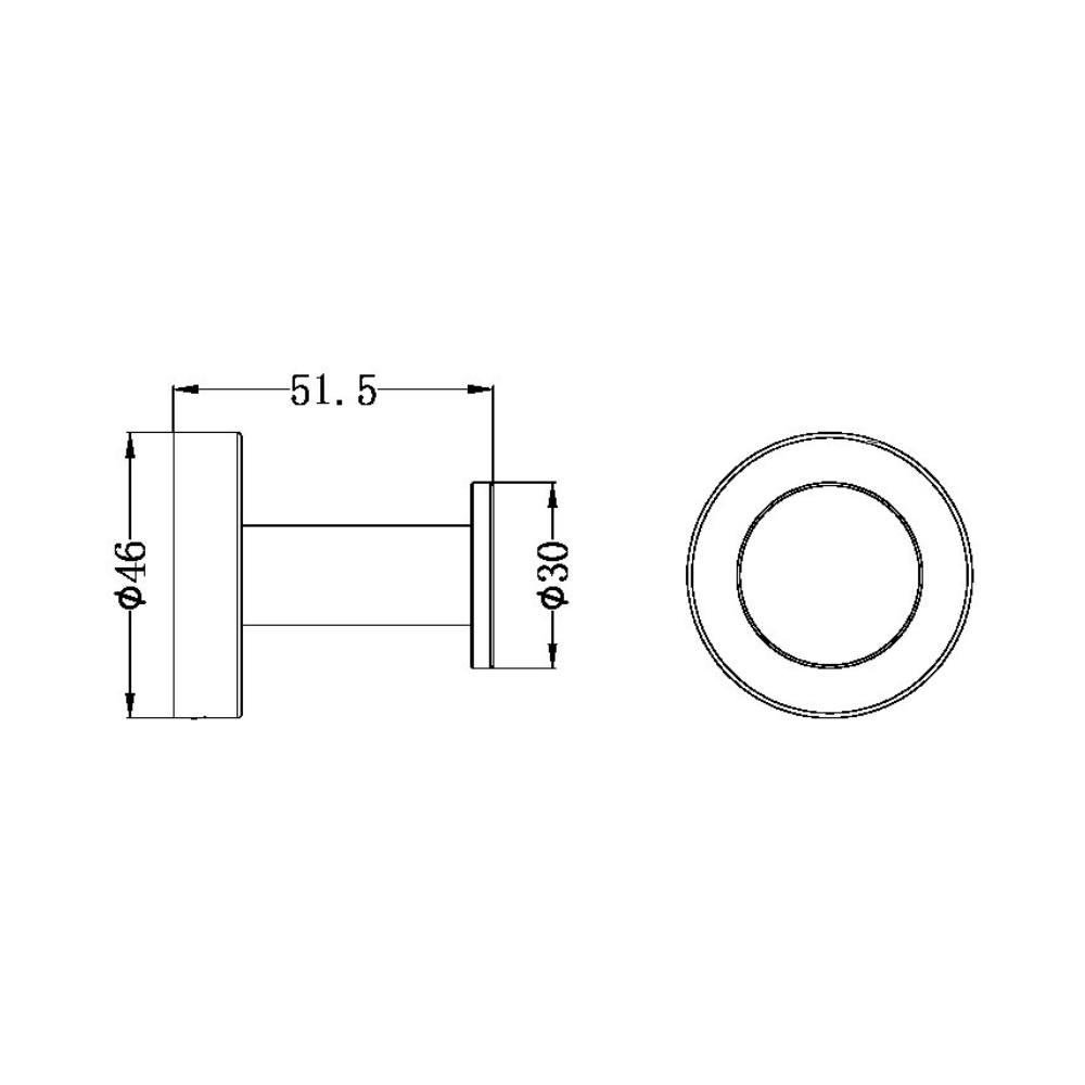 Dolce II Robe Hook Brushed Nickel - NR2082BN