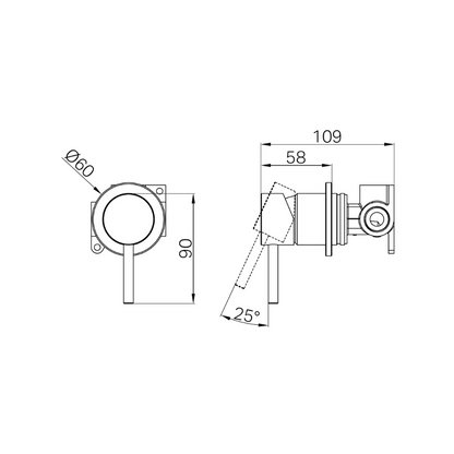 Dolce II Shower Mixer Brushed Gold - 25B010BG