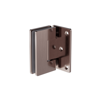 Glass To Wall 90 Degree Shower Hinge 10mm Glass Brushed Bronze - NRSH101aBZ