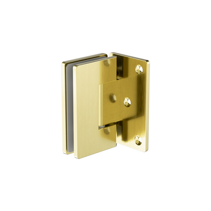 Glass To Wall 90 Degree Shower Hinge 10mm Glass Brushed Gold - NRSH101aBG