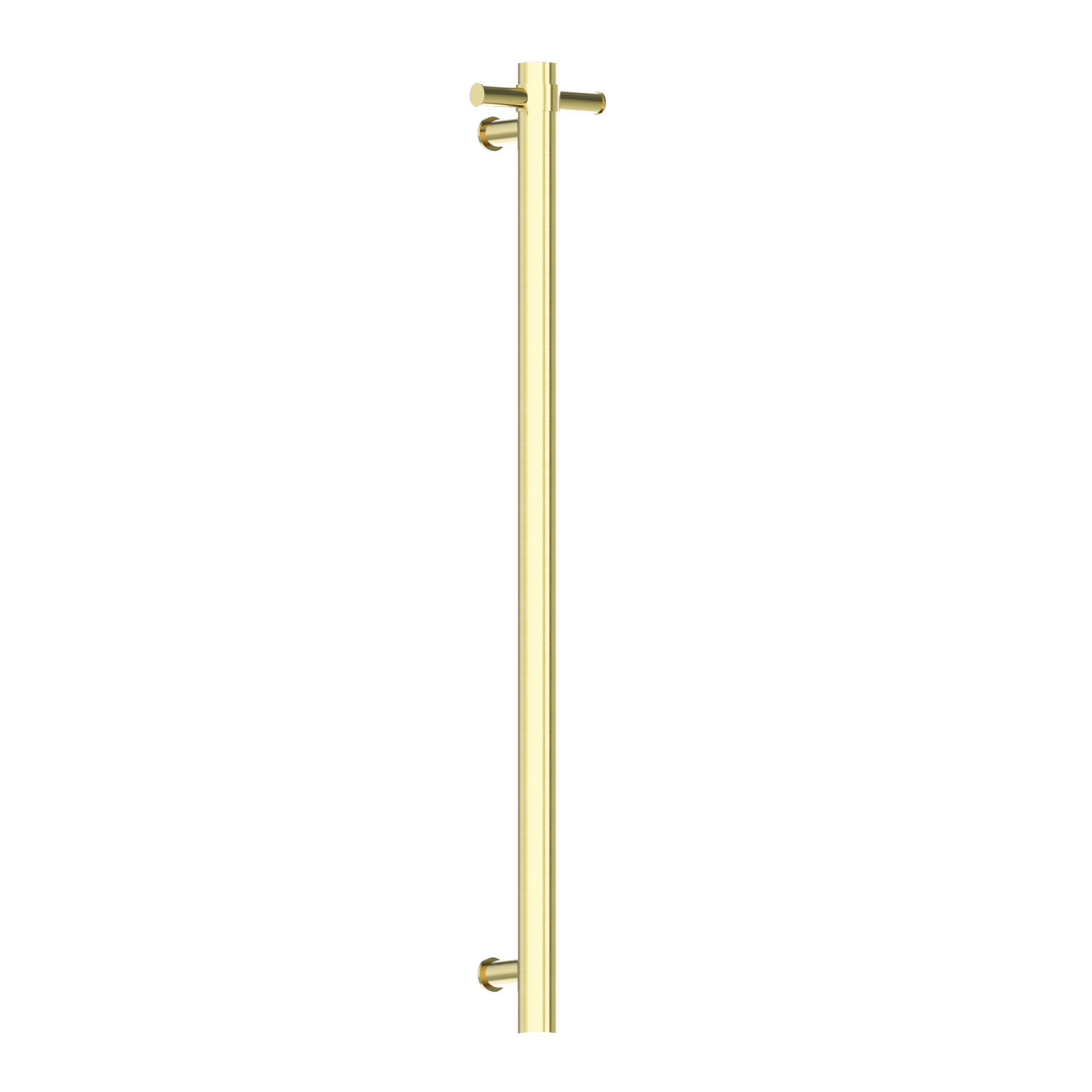 HEATED VERTICAL TOWEL RAIL BRUSHED GOLD