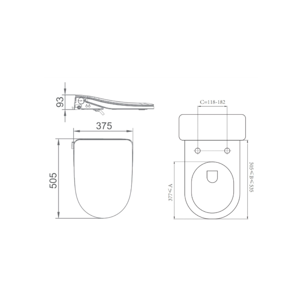 Lafeme Thea Standard Bidet - BS36-S