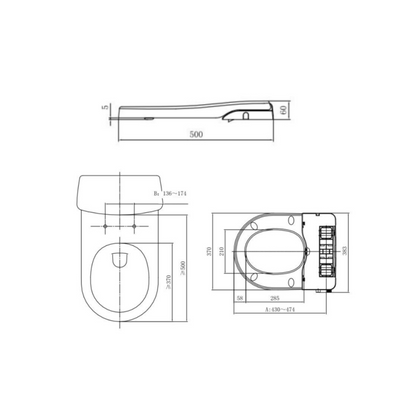 Lafeme Una Bidet Non Electric - FB104