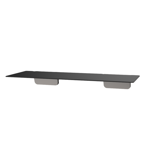 Liberty DDA Accessible Wall Shower Seat 960 Wide Black Seat With Brushed Nickel Cover - S01DBBN