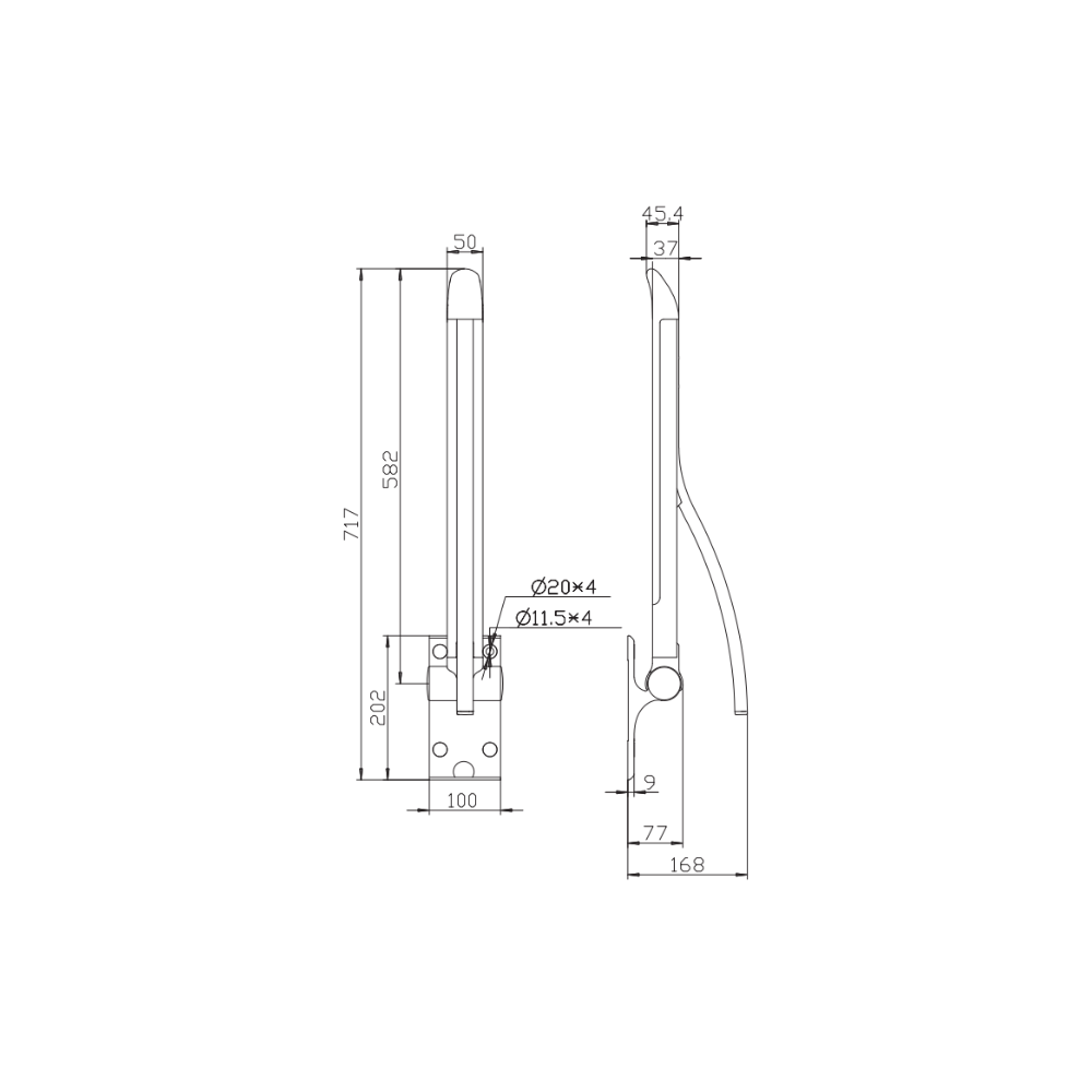 Liberty Fold Up Support Rail - SA003