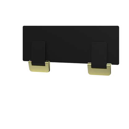 Liberty NZS4121 Wall Shower Seat 800 Wide Black With Brushed Brass Gold Cover - S01DZBBG