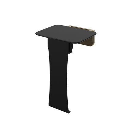 Liberty Shower Seat 350 Wide Black with fold down leg Brushed Brass Gold - S01ALBBG