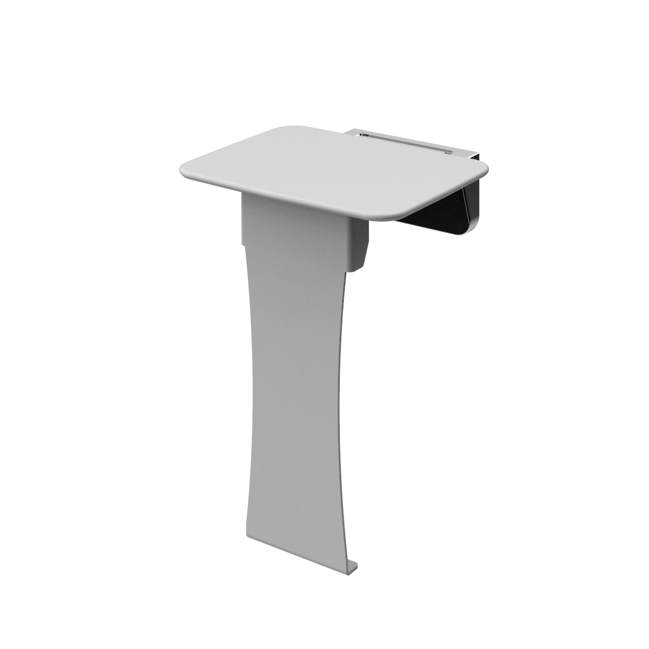 Liberty Shower Seat 350 Wide White With Fold Down Leg Chrome - S01ALWC