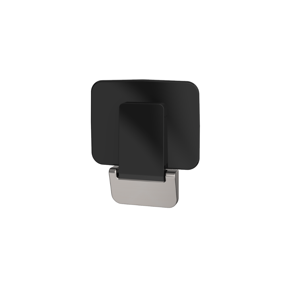 Liberty Wall Shower Seat 380 Wide Black With Brushed Nickel Cover - S01ABBN