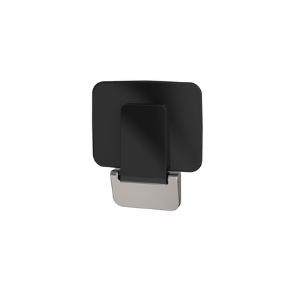 Liberty Wall Shower Seat 380 Wide Black With Brushed Nickel Cover - S01ABBN