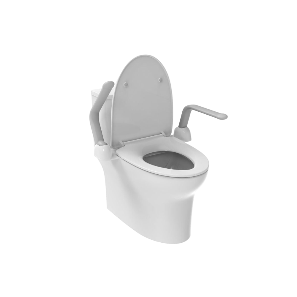 Liberty Toilet Support Arms Fold Up For All Toilets White - S01SAW