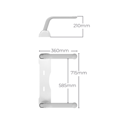 Liberty Toilet Support Arms White - S01SAW
