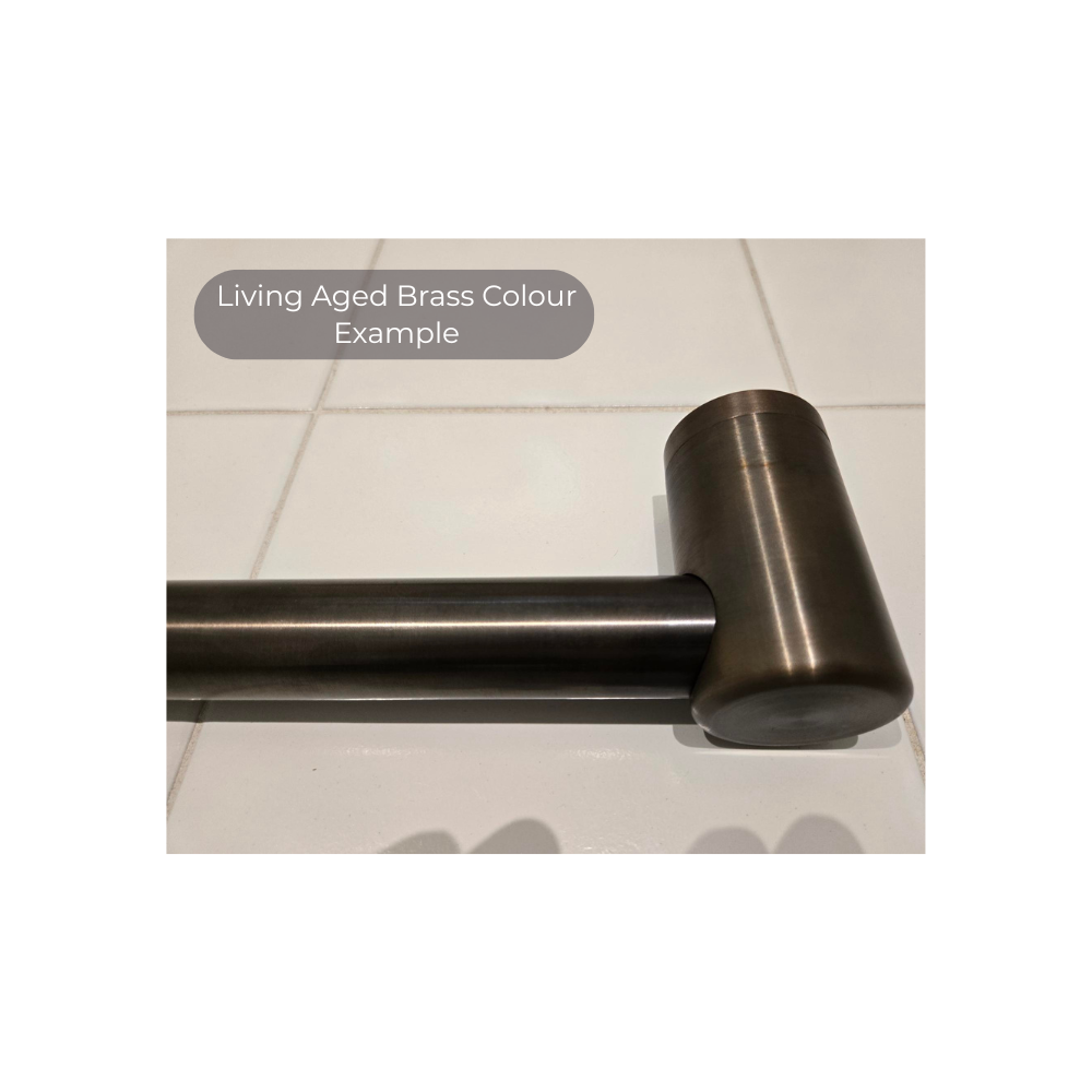 Liberty DDA Accessible Toilet Backrest 560mm - White Cushion - Organic Brass Aged Medium Living (Made to Order) - R01R1WAB