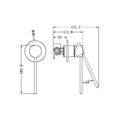 Mecca Care Shower Mixer Gun Metal - NR221911XGM