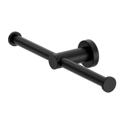 Mecca Double Toilet Roll Holder Matte Black - NR1986dMB