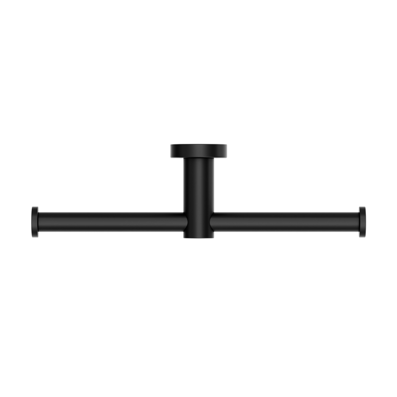 Mecca Double Toilet Roll Holder Matte Black - NR1986dMB