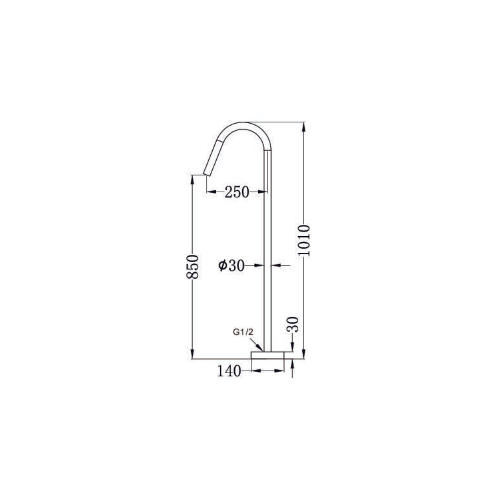 Mecca Freestanding Bath Spout Only Brushed Nickel - NR221903aBN