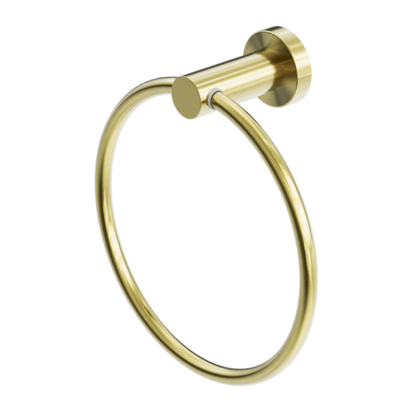 MECCA HAND TOWEL RING BRUSHED GOLD