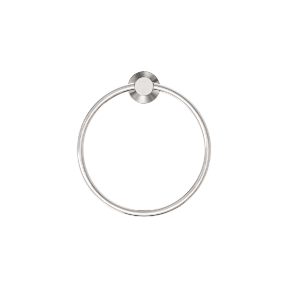 Mecca Hand Towel Ring Brushed Nickel - NR1980BN