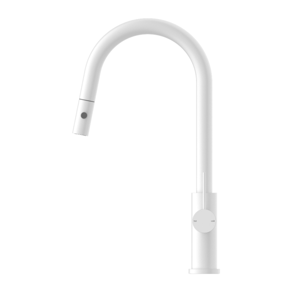 Mecca Pull Out Sink Mixer With Vegie Spray Function Matte White - NR221908MW