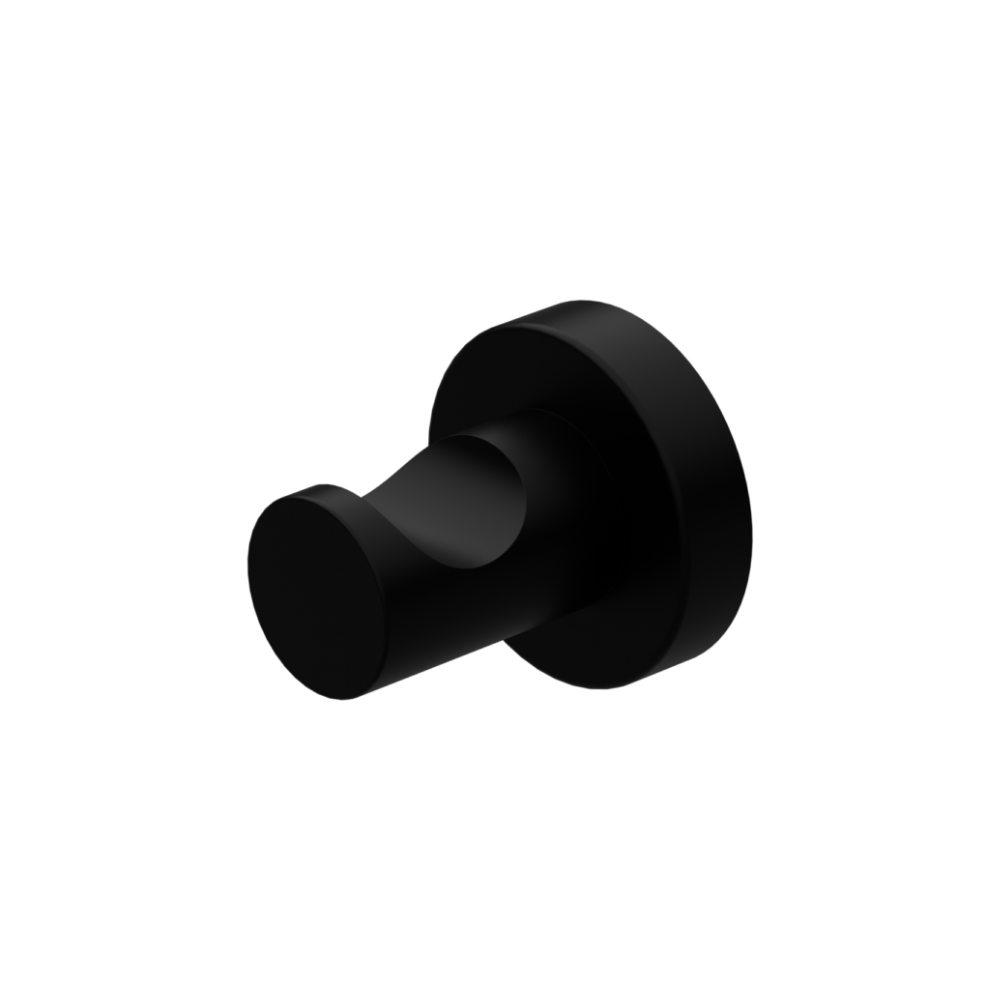 Mecca Robe Hook Matte Black - NR1982MB