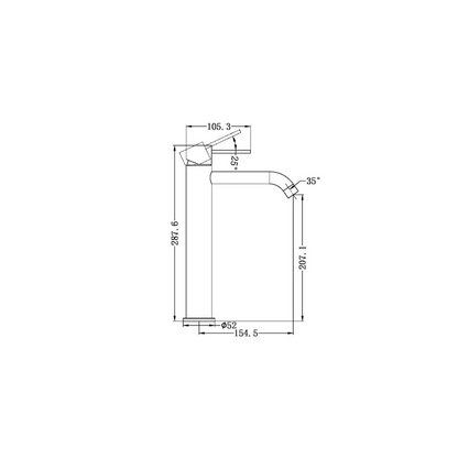 Mecca Tall Basin Mixer Matte White - NR221901aMW