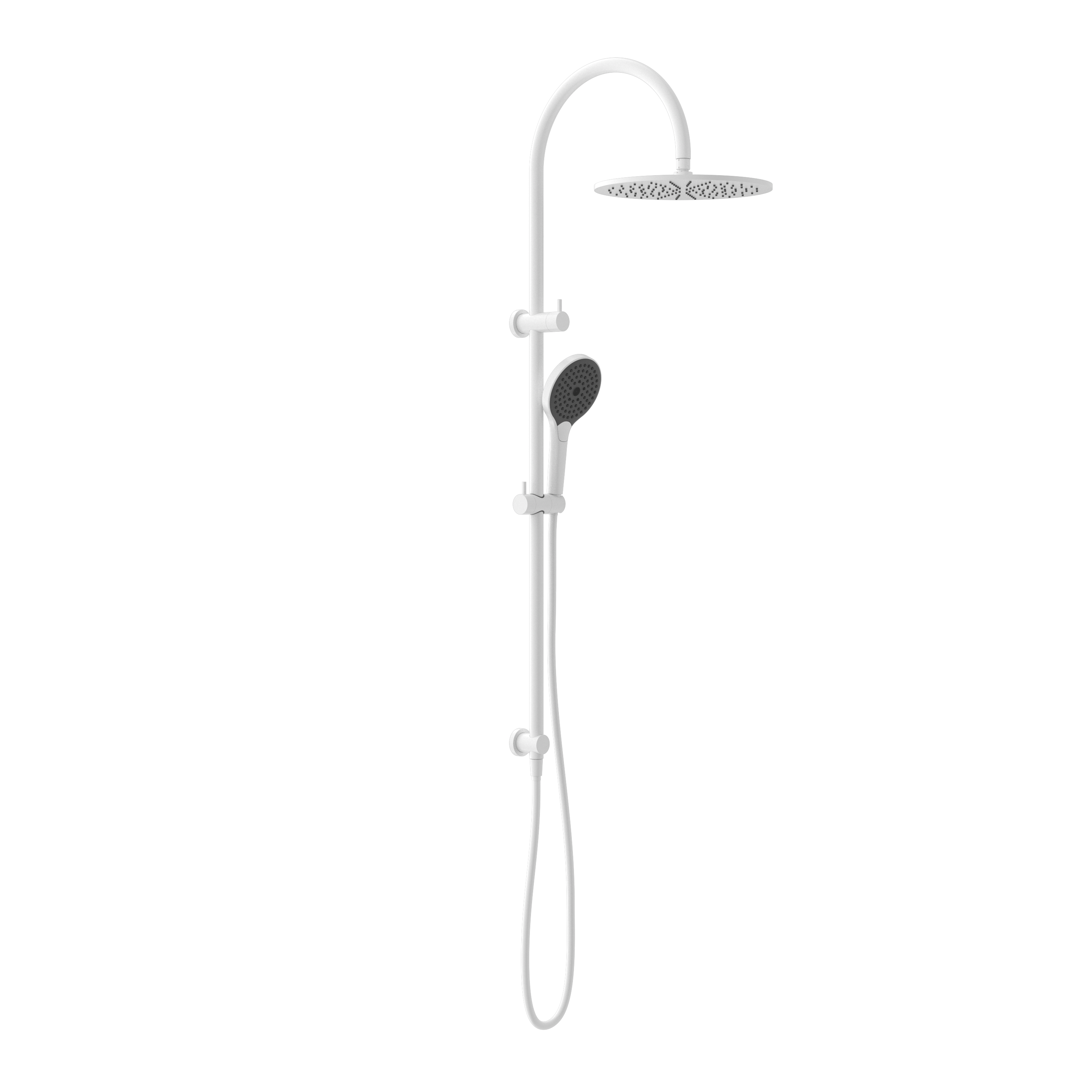 MECCA TWIN SHOWER WITH AIR SHOWER II MATTE WHITE