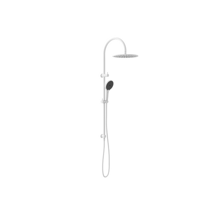 Mecca Twin Shower With Air Shower II Matte White - NR221905HMW