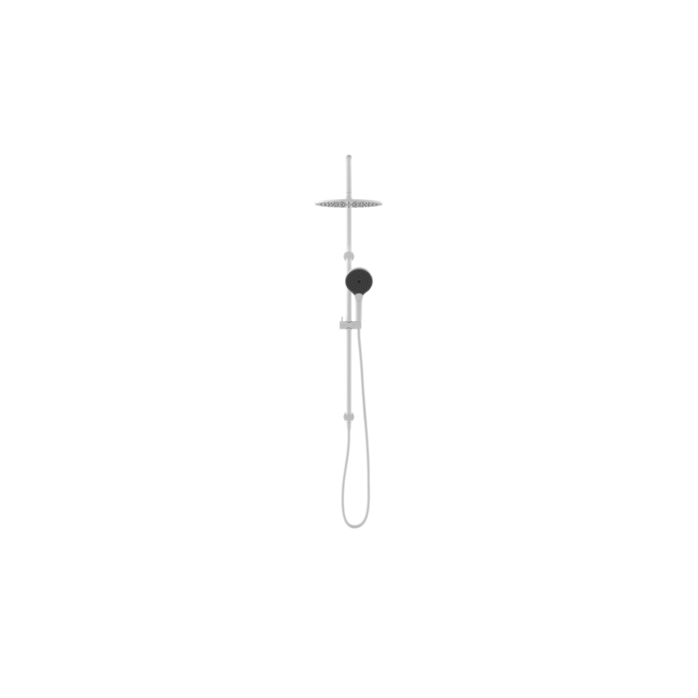 Mecca Twin Shower With Air Shower II Matte White - NR221905HMW