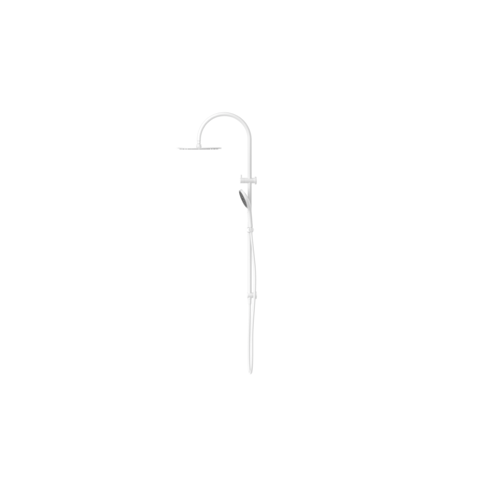 Mecca Twin Shower With Air Shower II Matte White - NR221905HMW