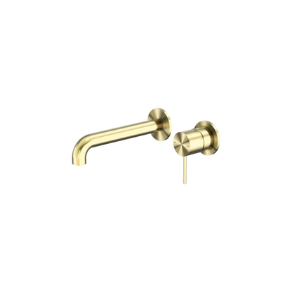 MECCA WALL BASIN/BATH MIXER SEPARATE BACK PLATE 120MM BRUSHED GOLD