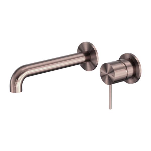 Mecca Wall Basin/Bath Mixer Separate Back Plate 185mm Brushed Bronze - NR221910C185BZ