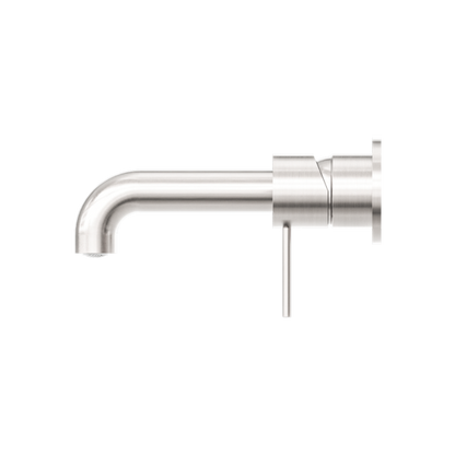 MECCA WALL BASIN/BATH MIXER SEPARATE BACK PLATE 260MM BRUSHED NICKEL