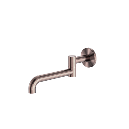MECCA WALL MOUNTED SWIVEL BASIN/BATH SPOUT ONLY 225MM BRUSHED BRONZE